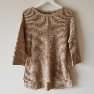 Premise Studio Gold/Beige Knit Sweater